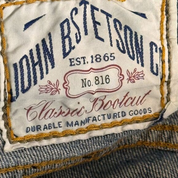 Stetson Womens Classic Bootcut Jeans No.816 Size 14 Long Distressed Denim - Picture 4 of 16